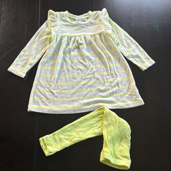 GAP Kids Yellow Striped Matching Set - Picture 1 of 3